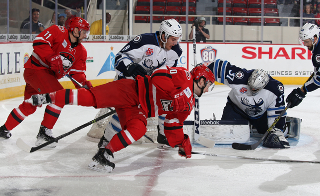 Lipon Scores Twice As Moose Fall To Checkers Manitoba Moose