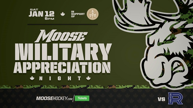 Moose Military Appreciation Night Jan. 12 Manitoba Moose