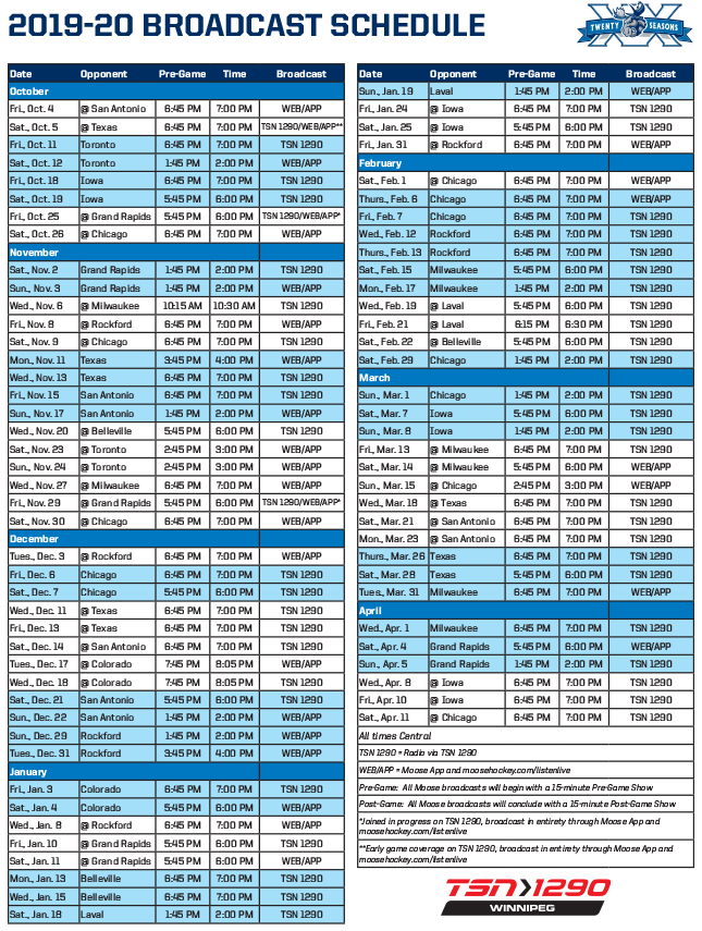 Printable Minnesota Wild Schedule Printable Templates