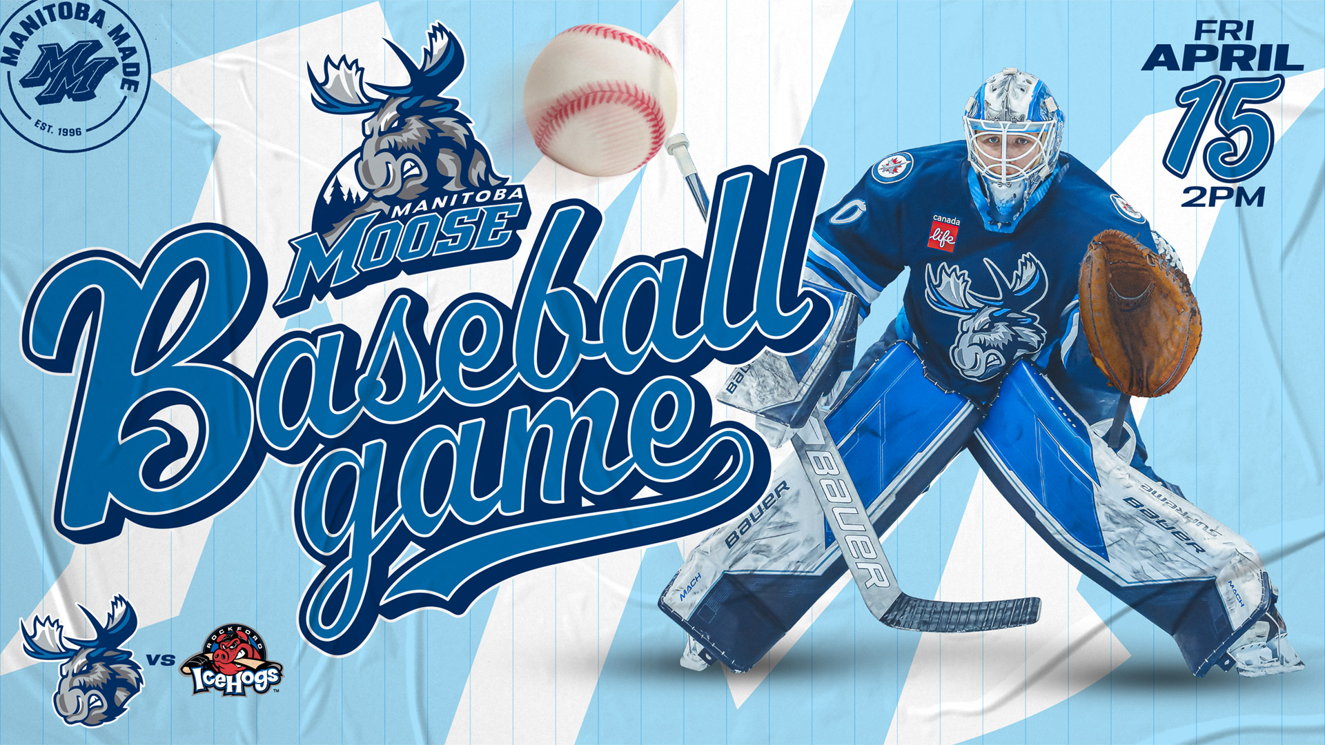 Moose Host Baseball Game Manitoba Moose